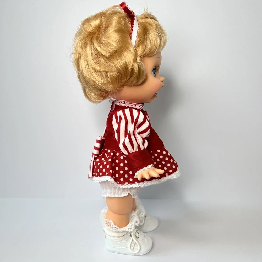 Vintage 1990 Galoob Baby Face So Playful Penny #10 Blue Eyes Red Outfit